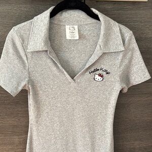 Hello Kitty Light Gray Polo Shirt